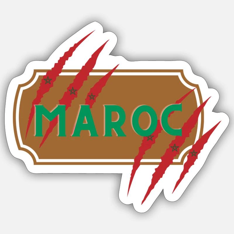 Maroc Patch mit Kratzer Sticker Größe S (10 x 10 cm)
