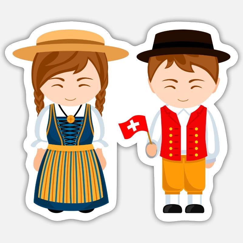 Schweiz, ich bin Schweizer, kleiner Schweizer Sticker Größe S (10 x 10 cm)