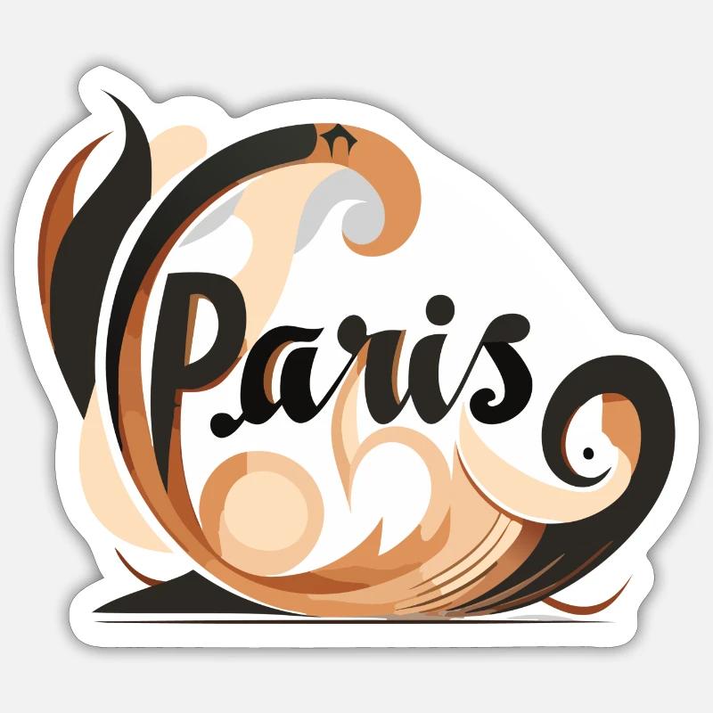 Paris - Sticker size S (10 x 10 cm) - white matte
