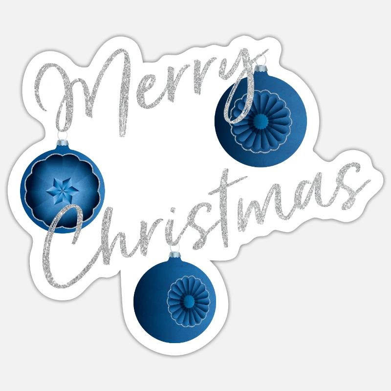 Merry Christmas! - Sticker Größe S (10 x 10 cm) - Mattweiß