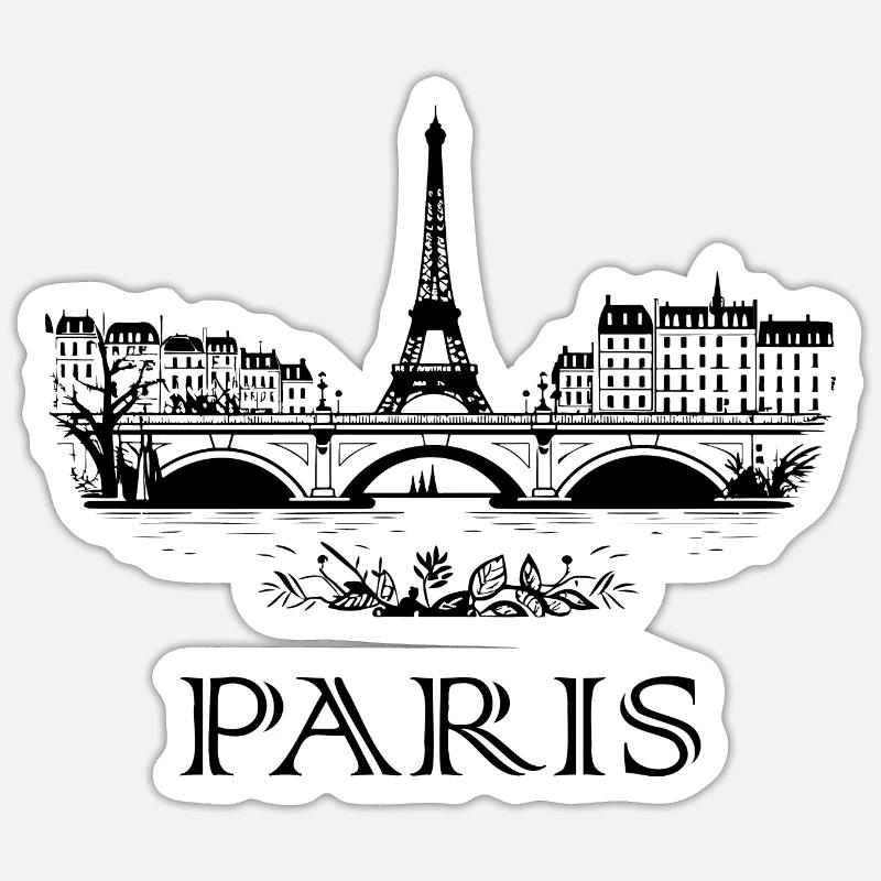 Paris - Sticker size S (10 x 10 cm) - white matte