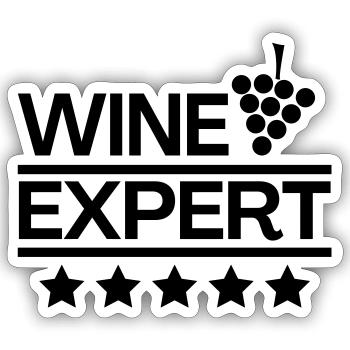 Wine Expert Sommelier - Sticker size S (10 x 10 cm) - white matte - Front