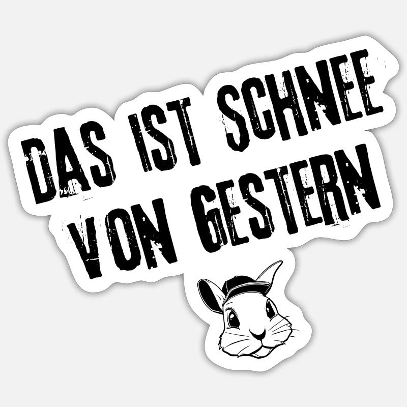 Nostalgischer Gestern-Stil | Redewendung Sticker Größe S (10 x 10 cm)
