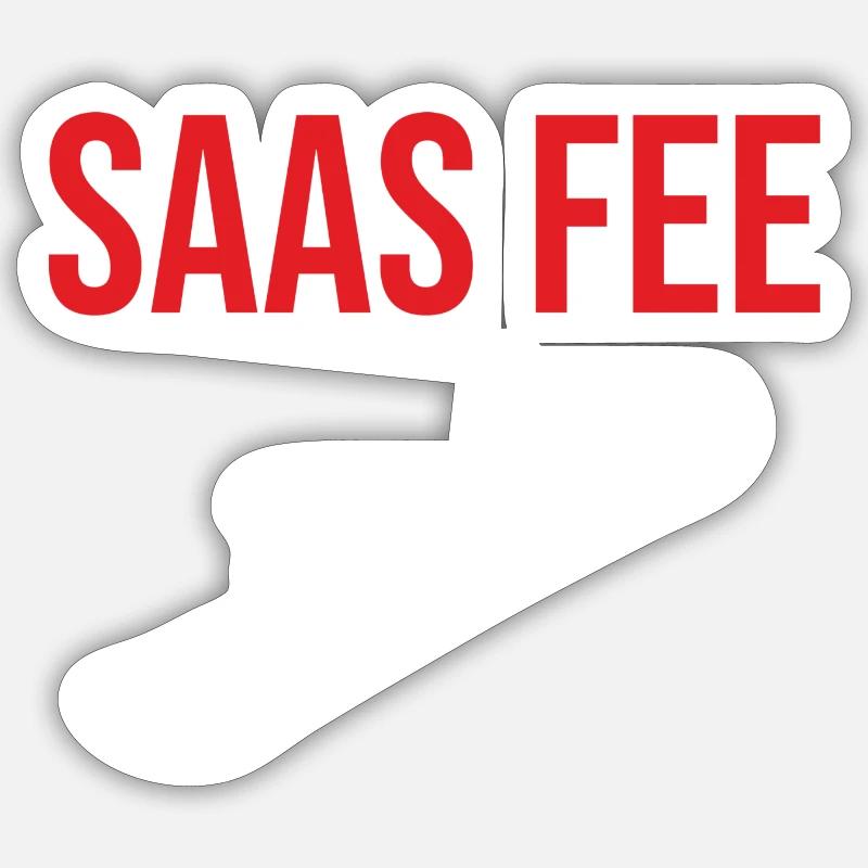 Saas Fee Snowboard Pullover für Snowboard Fee Sticker Größe S (10 x 10 cm)