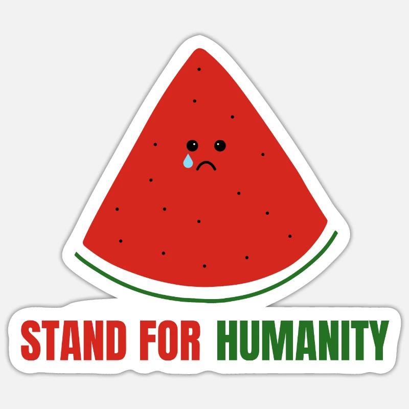 stand for humanity - Sticker size S (10 x 10 cm) - white matte