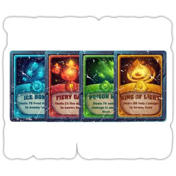 Trading karten - Sticker Größe S (10 x 10 cm) - Mattweiß - Vorne