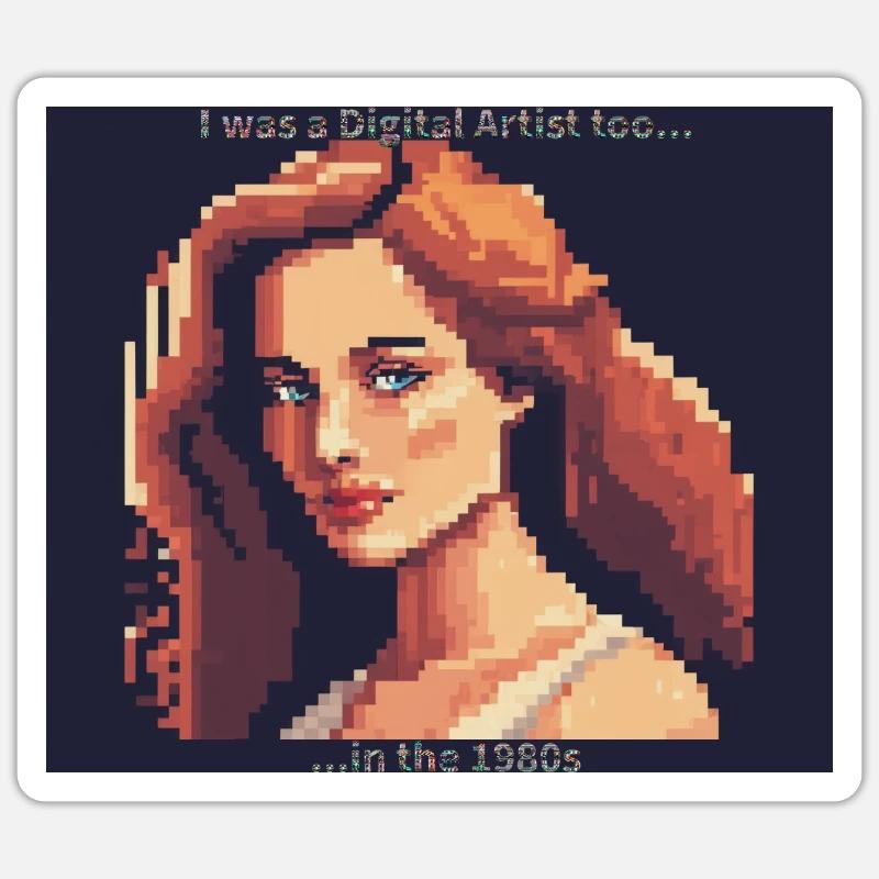 Digitale Kunst Sticker Größe S (10 x 10 cm)