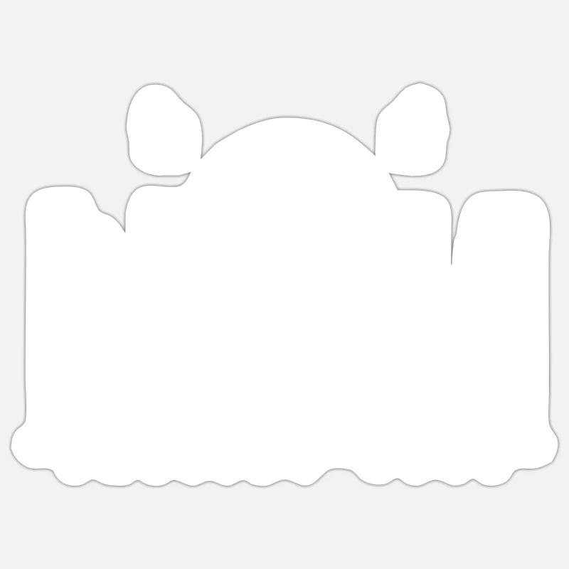 SmilingCity -version blanche - Sticker taille S (10 x 10 cm) - blanc mat