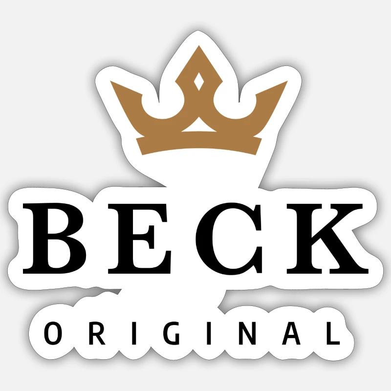 Beck - Sticker taille S (10 x 10 cm) - blanc mat
