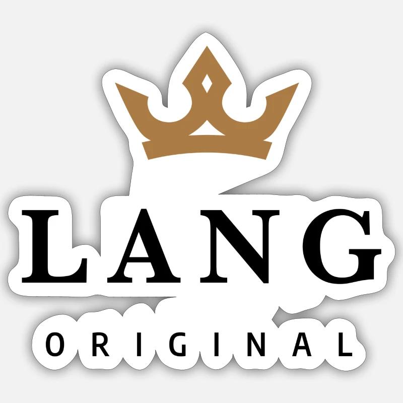 Lang - Sticker Größe S (10 x 10 cm) - Mattweiß