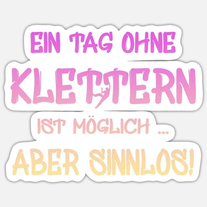 klettern Sticker Größe S (10 x 10 cm)