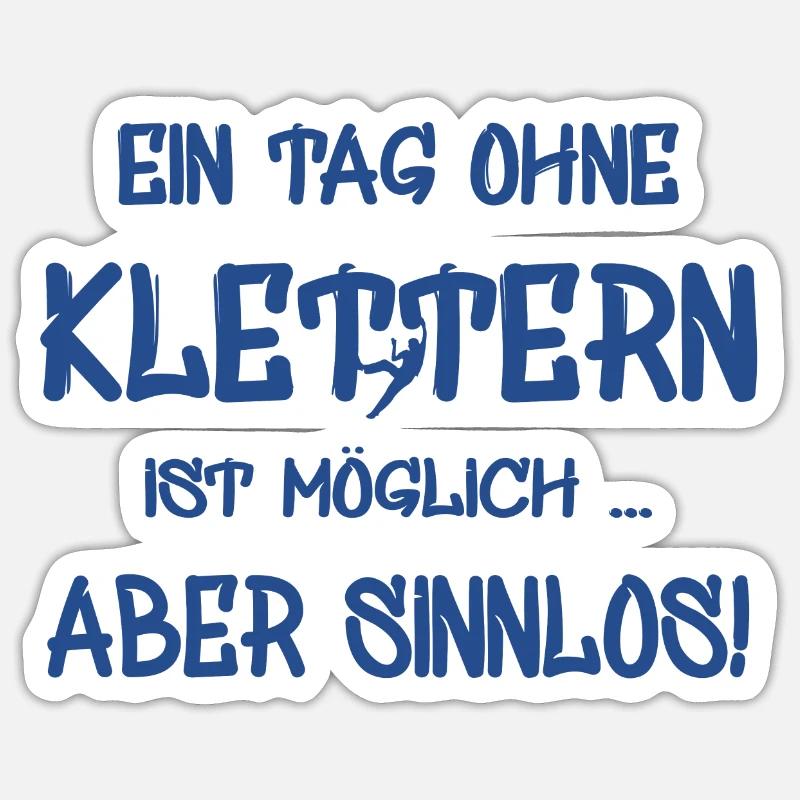 kletter - climbing - kletterer - bouldern - Sticker Größe S (10 x 10 cm) - Mattweiß