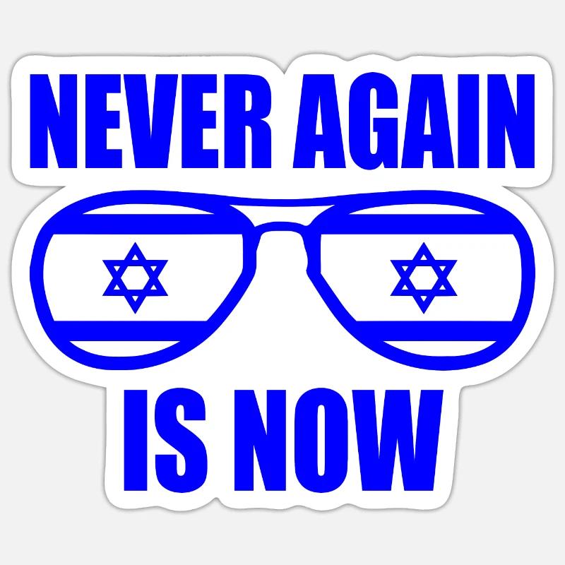 Never again is now - Sticker Größe S (10 x 10 cm) - Mattweiß