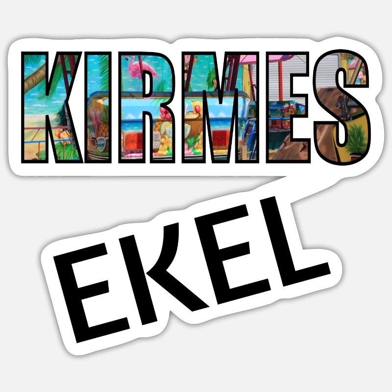 Kirmes Ekel - Sticker Größe S (10 x 10 cm) - Mattweiß