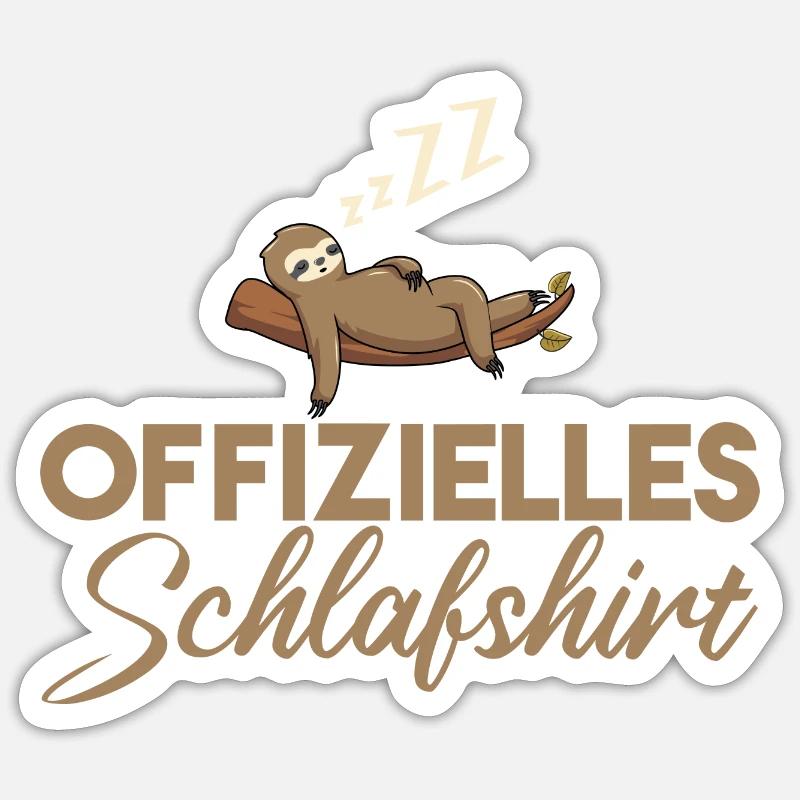 Snooze Fun - Sticker taille S (10 x 10 cm) - blanc mat