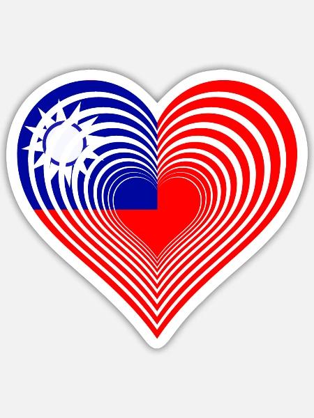 Taiwan taiwan - Sticker Größe S (10 x 10 cm) - Mattweiß