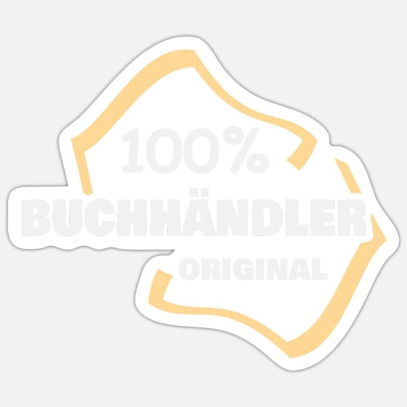 Beruf Buchhändler Sticker Größe S (10 x 10 cm)