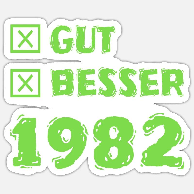 1982 - Sticker Größe S (10 x 10 cm) - Mattweiß