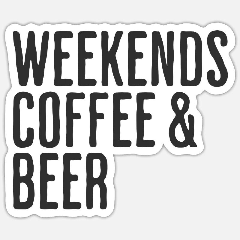 Kaffee- und Bierwochenenden Comedy-Wochenende Sticker Größe S (10 x 10 cm)