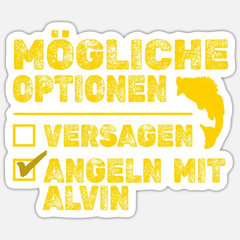 Alvin Alvin - Sticker Größe S (10 x 10 cm) - Mattweiß