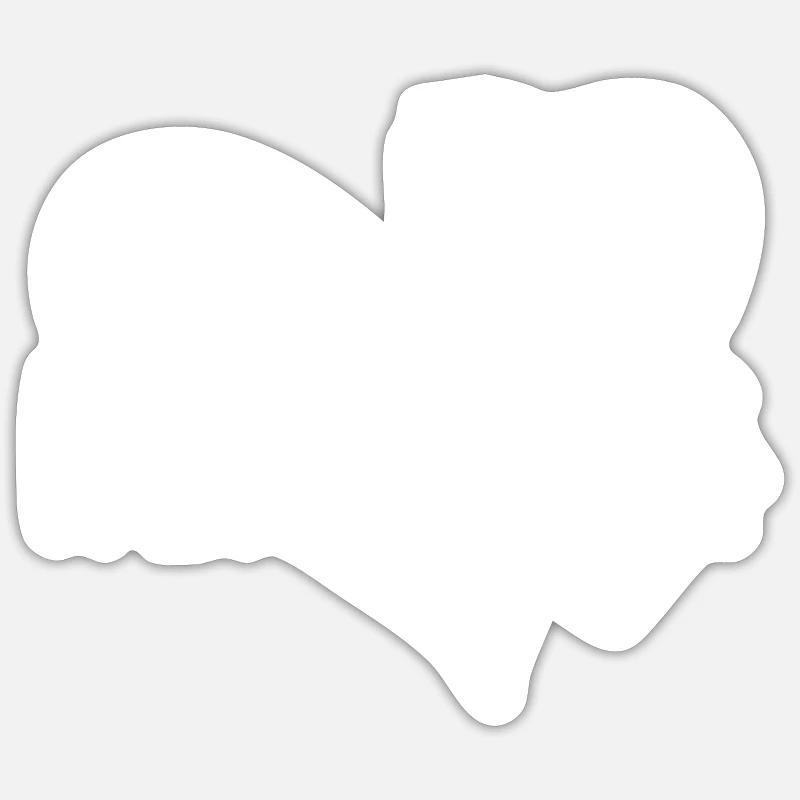 Reader Heart Reading - Sticker size S (10 x 10 cm) - white matte