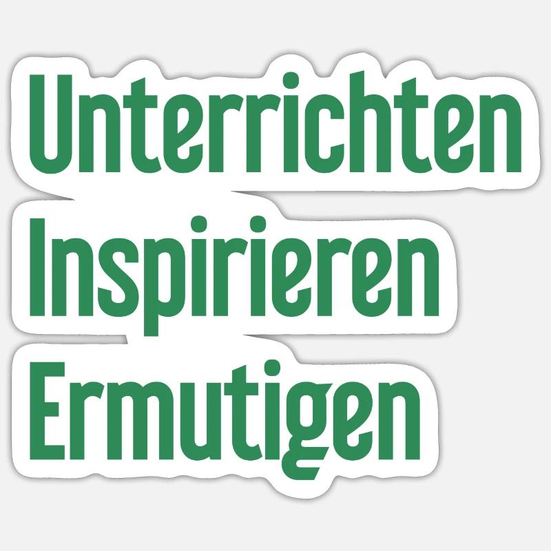 Teaching Inspiring Encouraging - Sticker size S (10 x 10 cm) - white matte