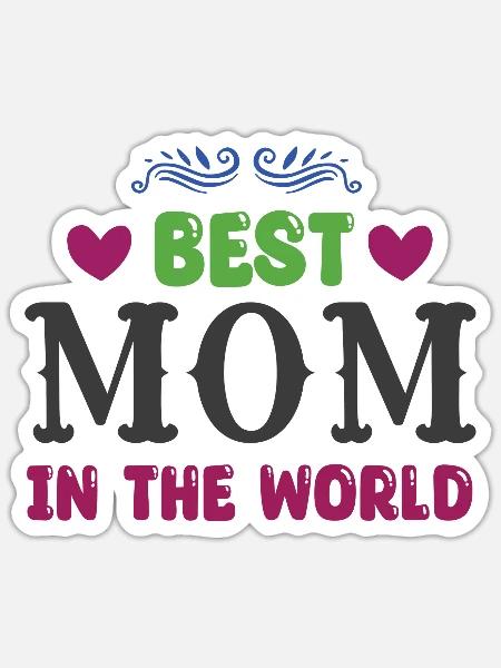 Beste Mama der Welt - Sticker Größe S (10 x 10 cm) - Mattweiß