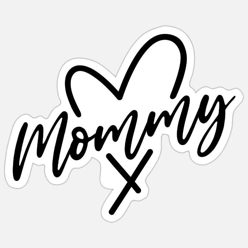 Mama - Sticker Größe S (10 x 10 cm) - Mattweiß