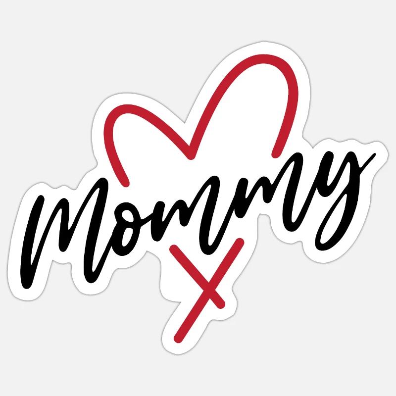 Maman - Sticker taille S (10 x 10 cm) - blanc mat
