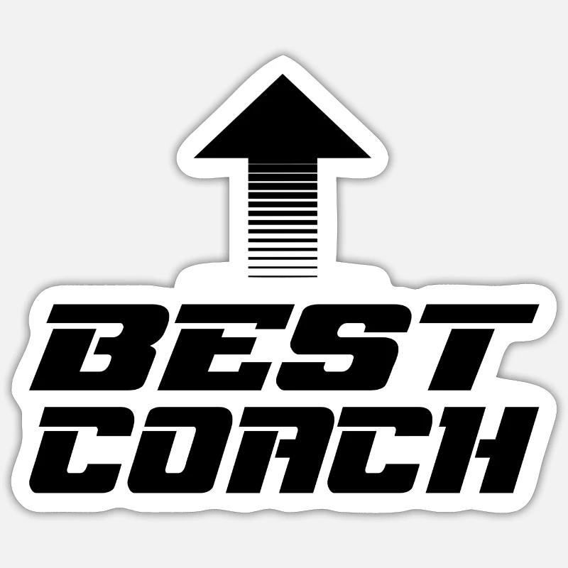 Best Coach - Sticker size S (10 x 10 cm) - white matte