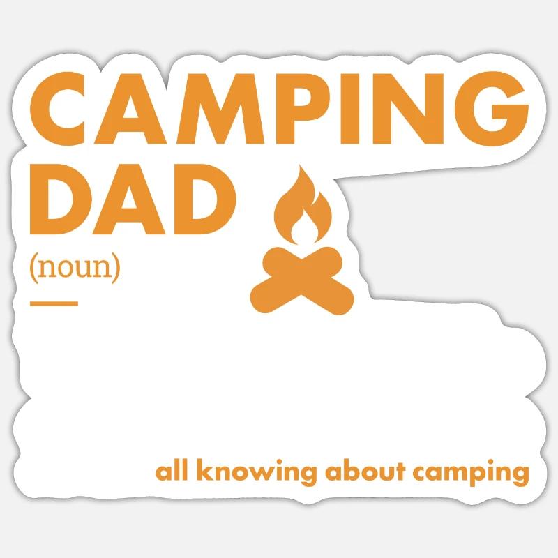 Camper Dad Definition Camping Sticker Größe S (10 x 10 cm)