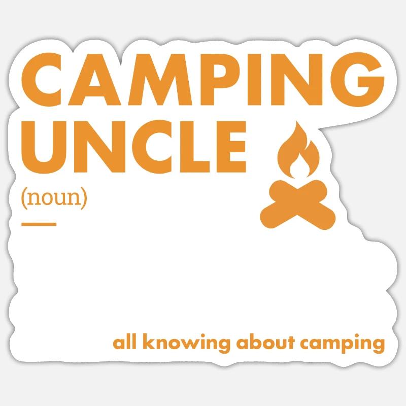 Camper Uncle Definition Camping - Sticker size S (10 x 10 cm) - white matte
