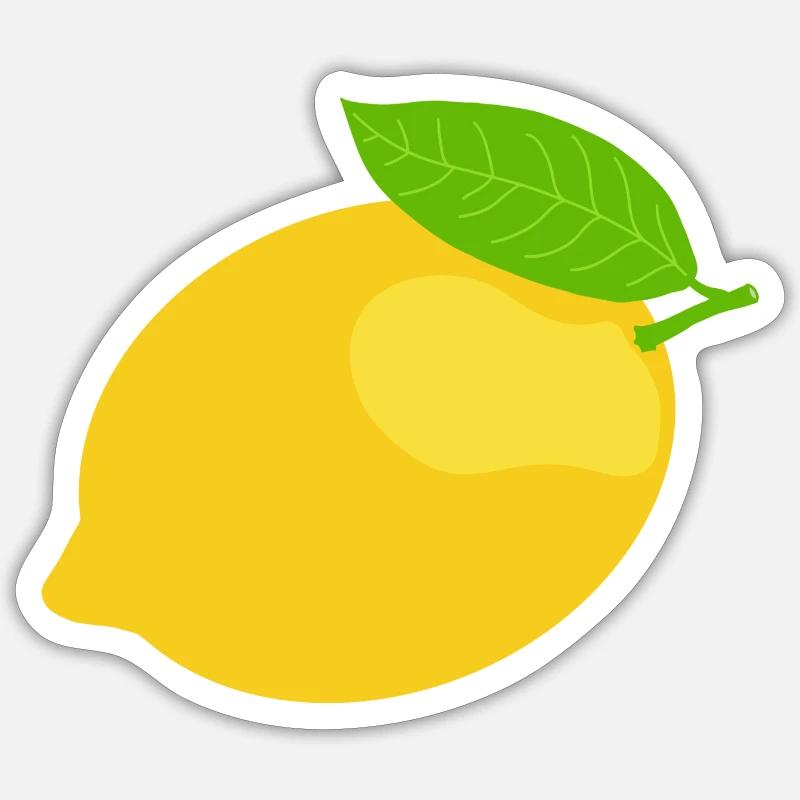 Citron - Sticker taille S (10 x 10 cm) - blanc mat