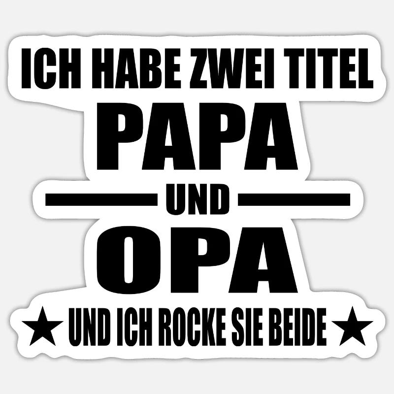 Papa - Sticker Größe S (10 x 10 cm) - Mattweiß