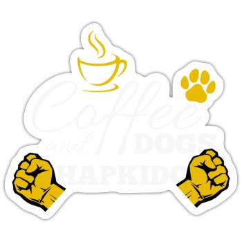 Cadeau d’arts martiaux Hapkido - Sticker taille S (10 x 10 cm) - blanc mat - Devant