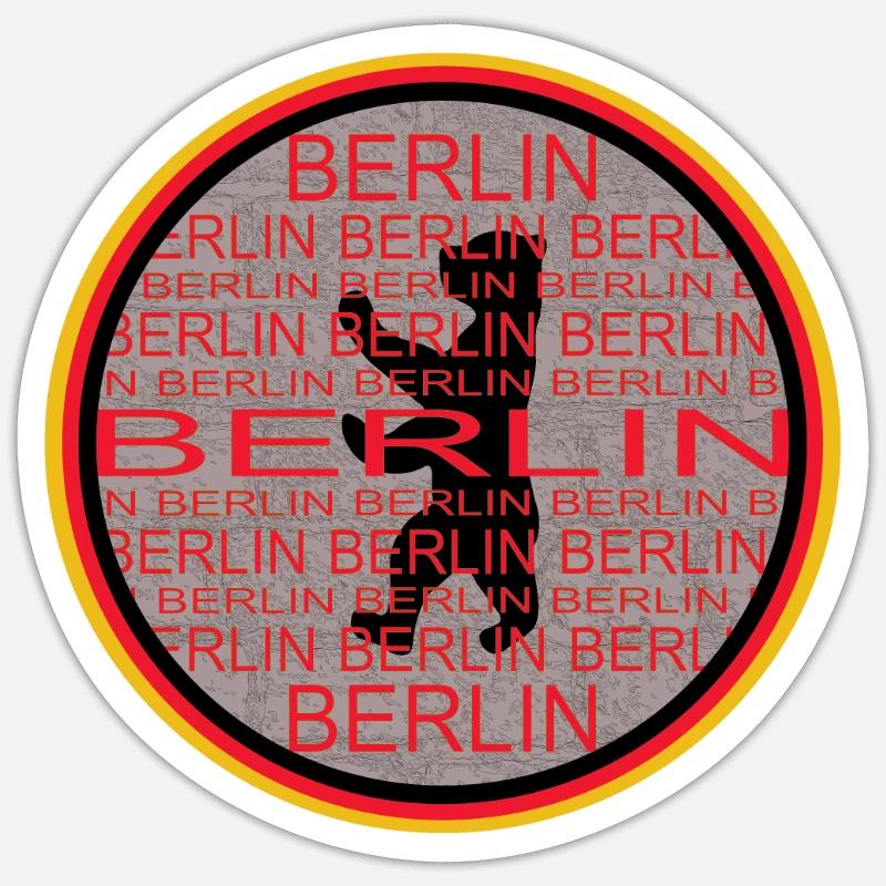 Berlin Bär - Sticker Größe S (10 x 10 cm) - Mattweiß
