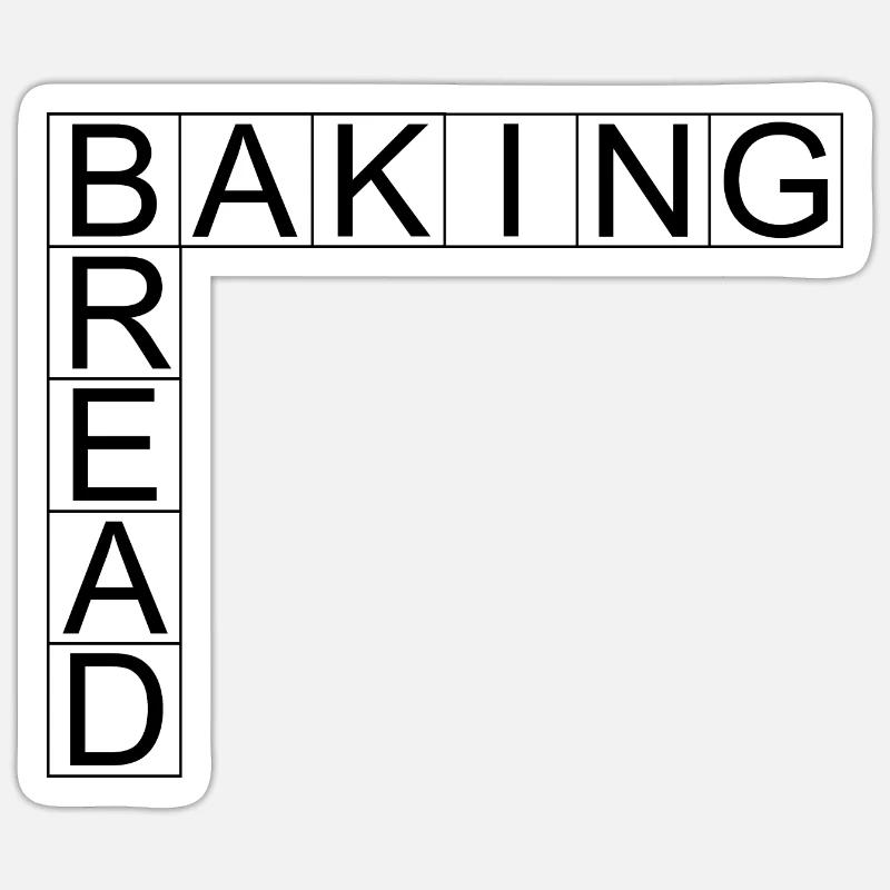 Baking Bread - Sticker size S (10 x 10 cm) - white matte