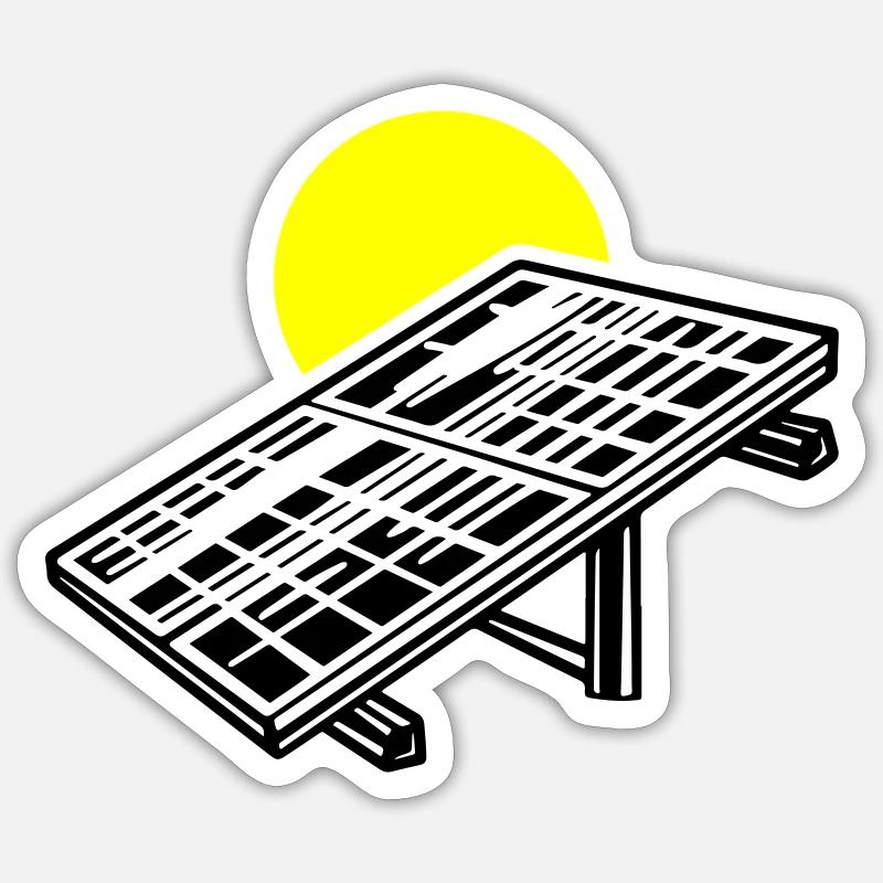 Solar Energy Panels - Sticker size S (10 x 10 cm) - white matte