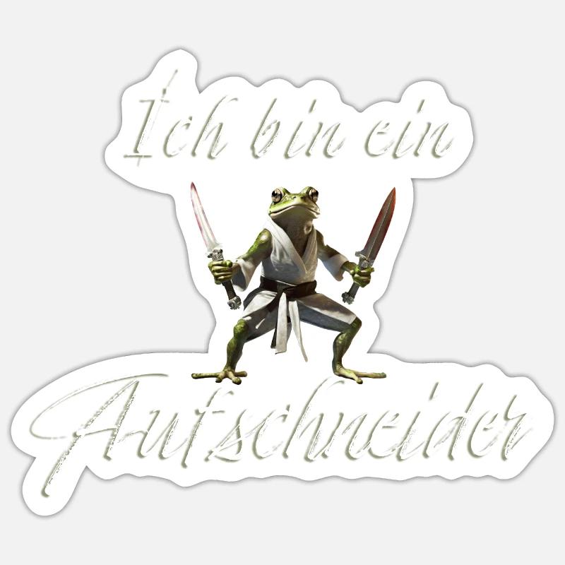 Ich bin ein Aufschneider Sticker Größe S (10 x 10 cm)