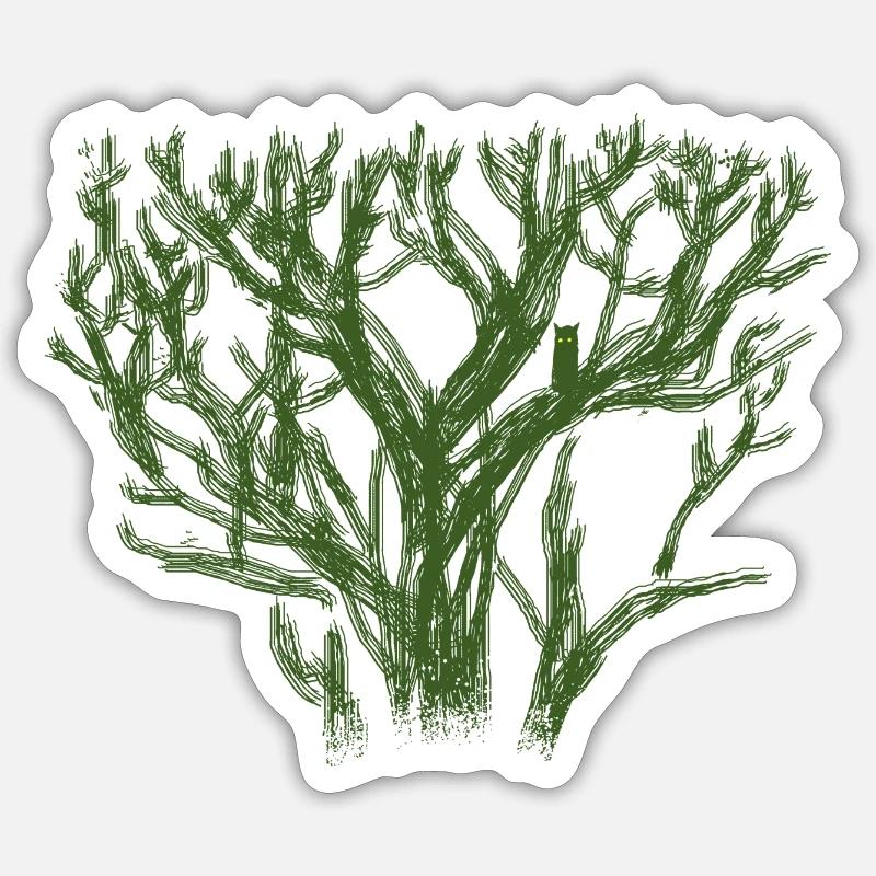 Tree - Sticker size S (10 x 10 cm) - white matte