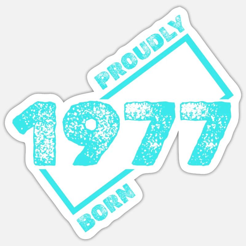 1977 - Sticker taille S (10 x 10 cm) - blanc mat