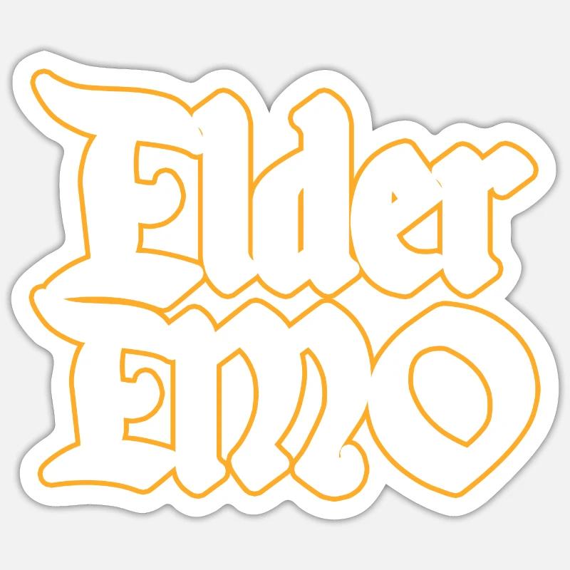 Elderemo - Sticker taille S (10 x 10 cm) - blanc mat