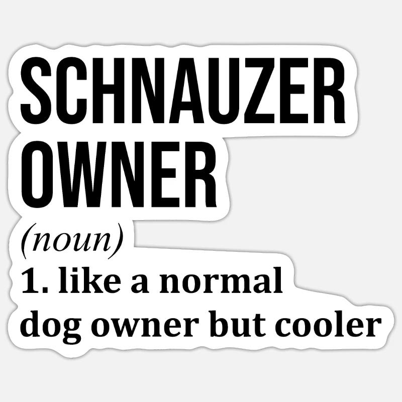 Schnauzer Sticker Größe S (10 x 10 cm)