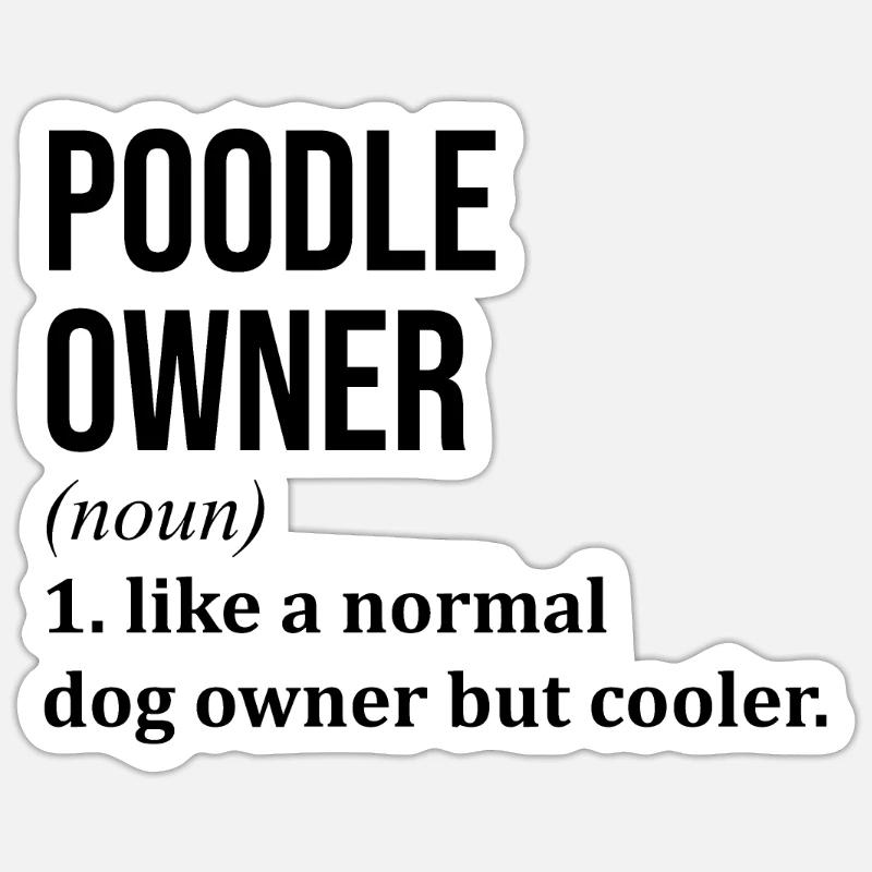 Pudel Sticker Größe S (10 x 10 cm)