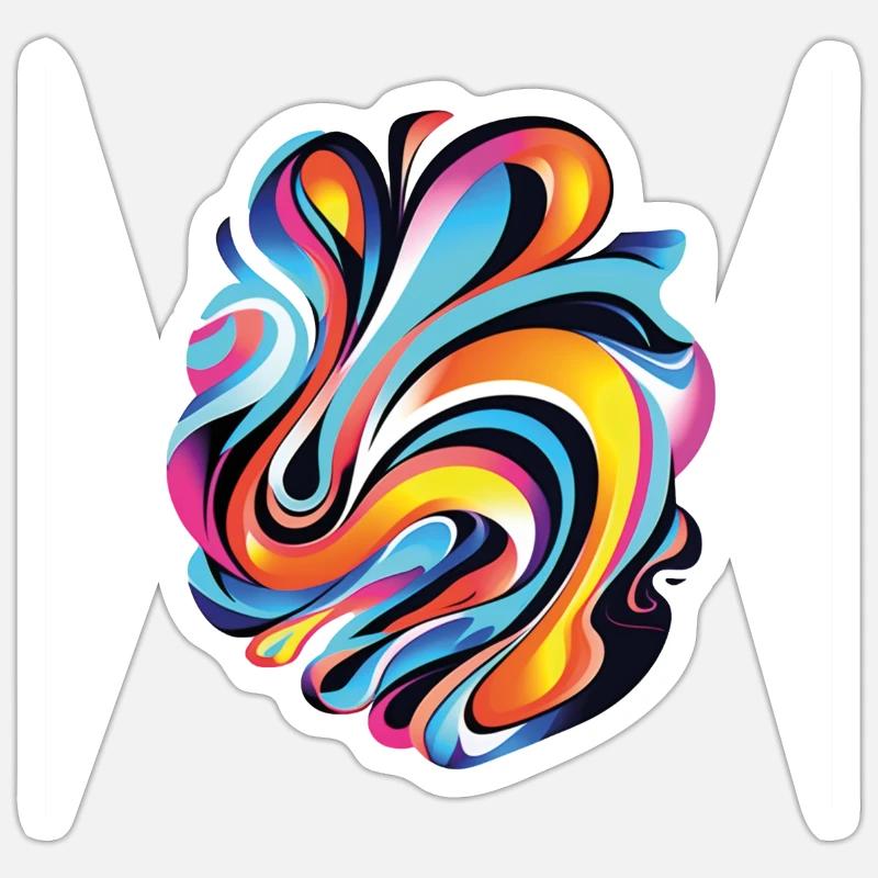 Explosion de couleurs : créativité et dynamisme réunis Sticker taille S (10 x 10 cm)
