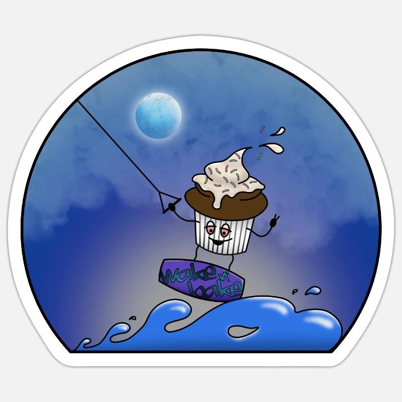 Wake n' Bake Night Sticker size S (10 x 10 cm)