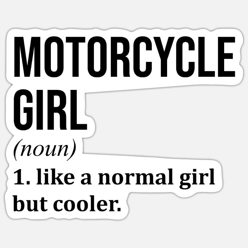 Motorcycle - Sticker size S (10 x 10 cm) - white matte
