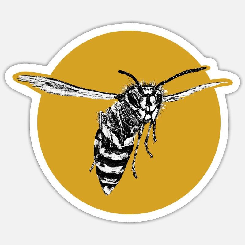 Wasp - Bee - Insect Sticker size S (10 x 10 cm)