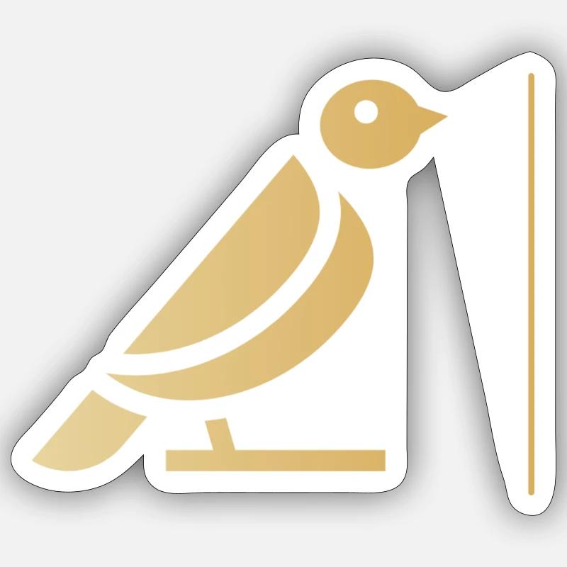 Vogel - Sticker Größe S (10 x 10 cm) - Mattweiß