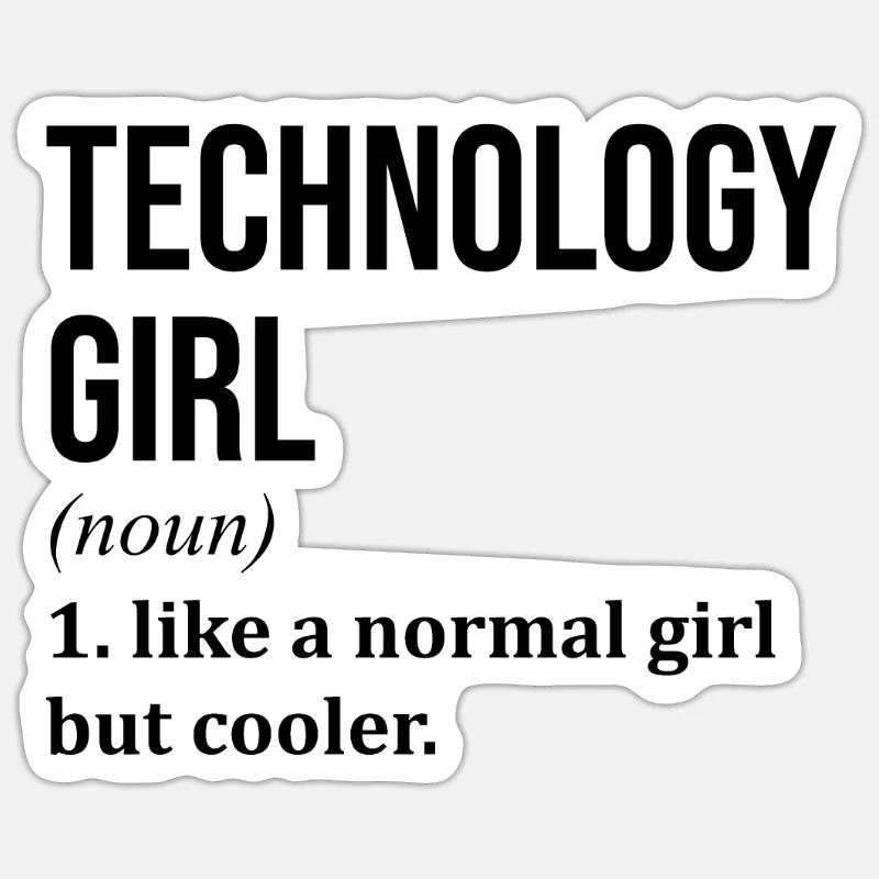 Technologie - Sticker Größe S (10 x 10 cm) - Mattweiß